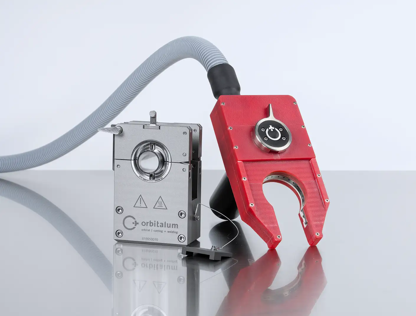 Đầu hàn orbital micro ORBIWELD 25 GC của Orbitalum cùng cassette kẹp